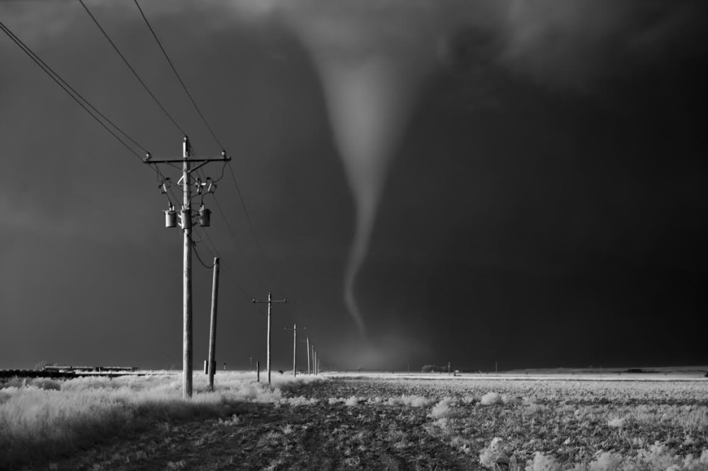 Mitch Dobrowner, Tornado Crossing Power Poles | Afterimge Gallery