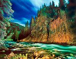 William Lesch, Animas River, Moonlight, Silverton, Colorado