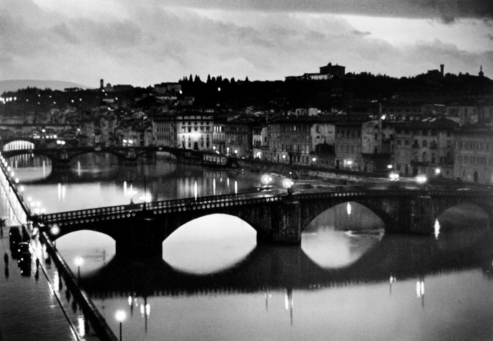 Alfred Eisenstaedt, night Scene of Arno River | Afterimage Gallery