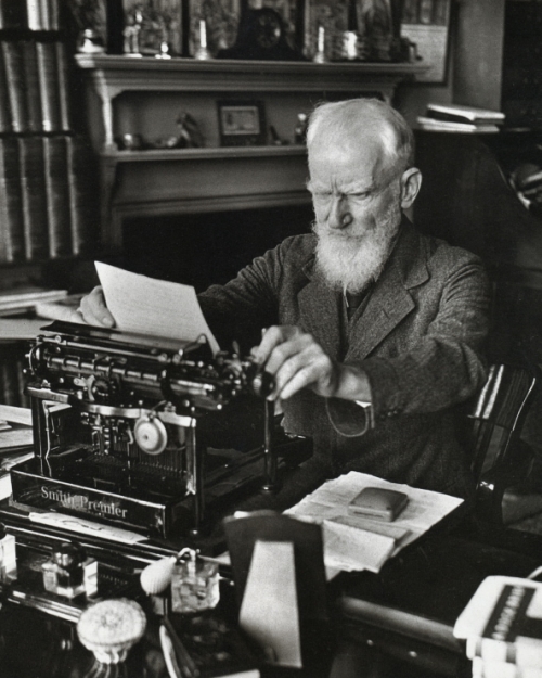 George Bernard Shaw at Typewriter | Afterimage Gallery