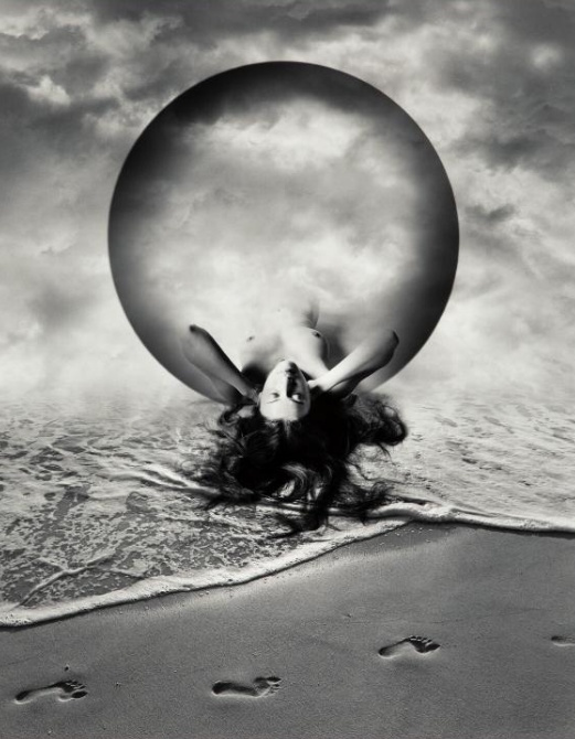 Jerry Uelsmann, Nude and Globe | Afterimage Gallery