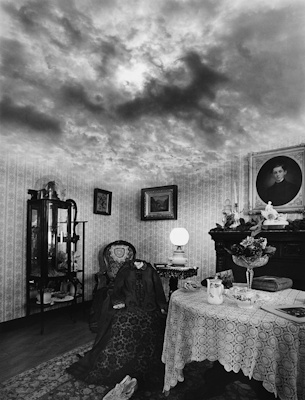 Jerry Uelsmann, Victorian Drawing Room with Clouds | Afterimage Gallery