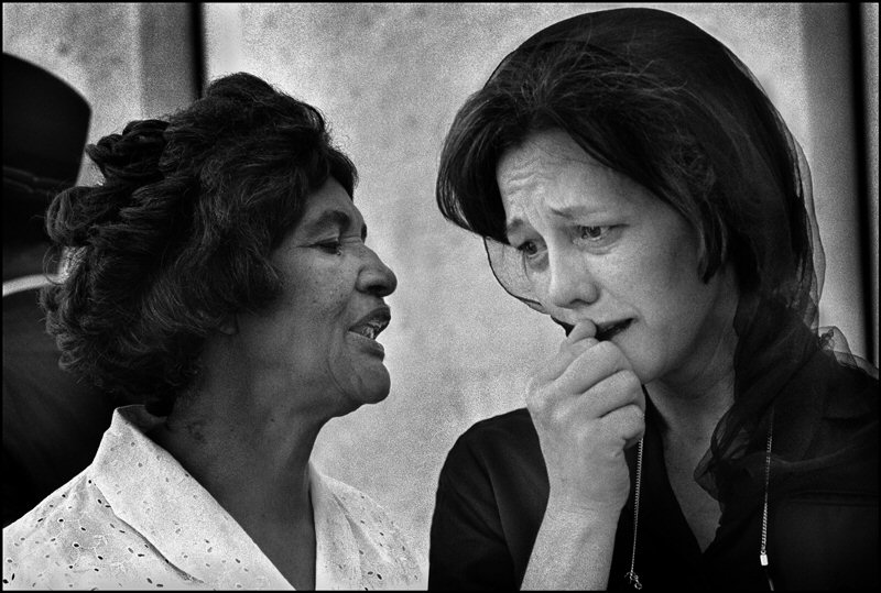 Gary Bishop, Two Women Mourning at JFK Memorial Ceremony