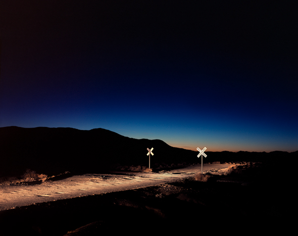 Terry Falke, Railroad Crossing, Mojave Desert