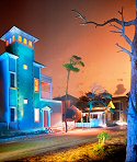 William Lesch, Beach House at Sunrise, Seaside, Florida